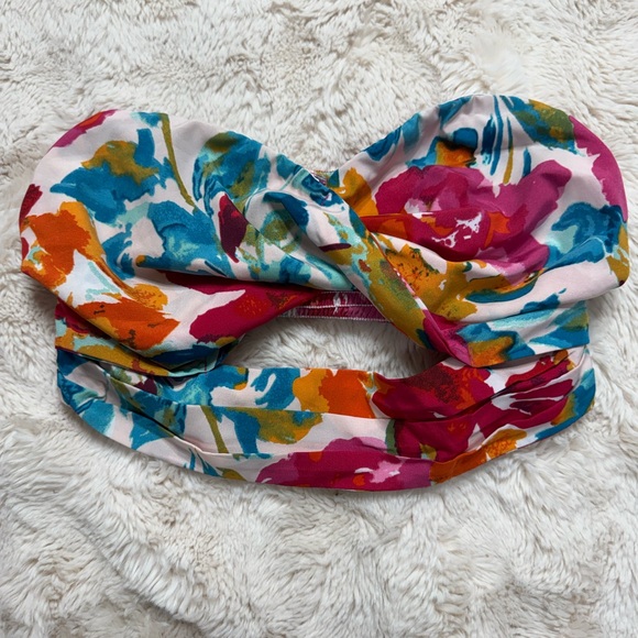 NWOT! SHEIN Colorful Floral Skirt Set with Bandeau - Picture 3 of 4